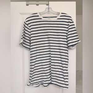 J.Crew Navy & White Striped Cotton Tee